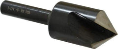 Cleveland - 1-1/4" Head Diam, 1/2" Shank Diam, 1 Flute 90° High Speed Steel Countersink - Oxide Finish, 2-3/4" OAL, Single End, Straight Shank, Right Hand Cut - Caliber Tooling