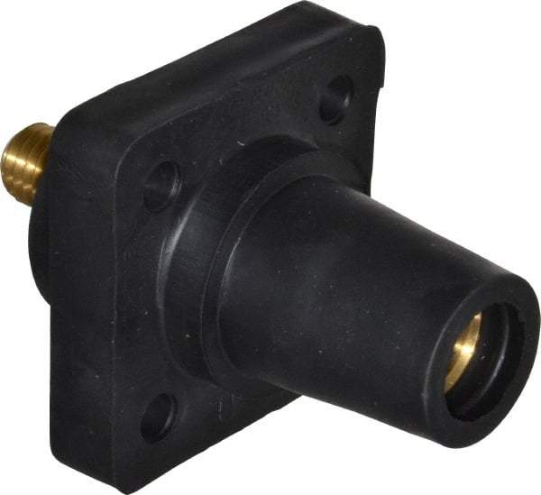 Leviton - 3R NEMA Rated, 600 Volt, 400 Amp, 2 to 4/0 AWG, Female, Threaded Stud, Panel Receptacle - 3.56 Inch Long, Black - Caliber Tooling