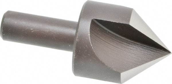 Cleveland - 1-1/4" Head Diam, 1/2" Shank Diam, 3 Flute 82° High Speed Steel Countersink - Oxide Finish, 2-3/4" OAL, Single End, Straight Shank, Right Hand Cut - Caliber Tooling