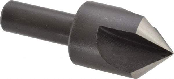 Cleveland - 1" Head Diam, 1/2" Shank Diam, 3 Flute 90° High Speed Steel Countersink - Oxide Finish, 2-3/4" OAL, Single End, Straight Shank, Right Hand Cut - Caliber Tooling