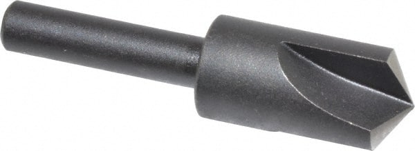 Cleveland - 1/2" Head Diam, 1/4" Shank Diam, 3 Flute 120° High Speed Steel Countersink - Caliber Tooling