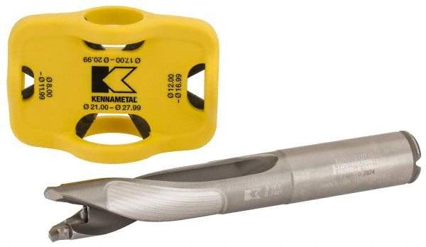 Kennametal - 19 to 19.99mm Diam, 3xD, 63.27mm Max Depth, 3/4" Shank Diam, 5-1/2" OAL, Replaceable Tip Drill - KTIP Insert, X Seat Size, KTIP Toolholder, Series KenTIP - Caliber Tooling