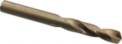 Cleveland - 9/32" 135° Spiral Flute Cobalt Screw Machine Drill Bit - Oxide/Gold Finish, Right Hand Cut, 1-1/2" Flute Length, 2-11/16" OAL, Split Point, Straight Shank - Caliber Tooling