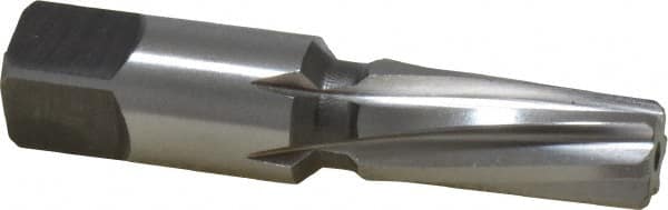 Cleveland - 1/4" Pipe, 0.472" Diam, 13/32" Small End Diam, Straight Shank, 1-1/16" Flute, Taper Pipe Reamer - Caliber Tooling