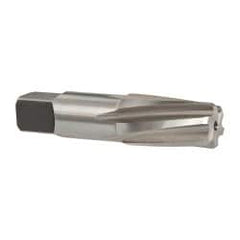 Cleveland - 1/2" Pipe, 3/4" Diam, 0.665" Small End Diam, Straight Shank, 1-3/8" Flute, Taper Pipe Reamer - Caliber Tooling