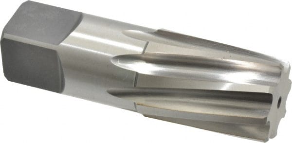 Cleveland - 1" Pipe, 1.212" Diam, 1.103" Small End Diam, Straight Shank, 44.45mm Flute, Taper Pipe Reamer - Caliber Tooling