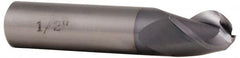 Accupro - 5/8" Diam, 3/4" LOC, 3 Flute Solid Carbide Ball End Mill - TiCN Finish, Single End, 3" OAL, 5/8" Shank Diam, Spiral Flute - Caliber Tooling