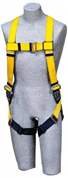 DBI/SALA - 420 Lb Capacity, Size Universal, Full Body Construction Safety Harness - Polyester Webbing, Side D-Ring, Pass-Thru Leg Strap, Pass-Thru Chest Strap - Caliber Tooling