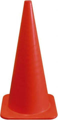 PRO-SAFE - 28" High, Orange Traffic Cone with Base - 13" Base Width, 5 Lb, PVC - Caliber Tooling