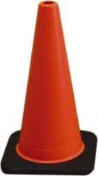 PRO-SAFE - 18" High, Orange Traffic Cone with Base - 12" Base Width, 3 Lb, PVC - Caliber Tooling