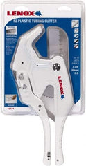 Lenox - 3/8" to 2" Pipe Capacity, Tube Cutter - Cuts Plastic, Rubber, PVC, CPVC - Caliber Tooling