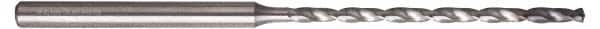 Guhring - 0.1102", 135° Point, Solid Carbide Micro Drill Bit - 50mm Flute Length, 4mm Shank Diam, Series 6412 - Caliber Tooling