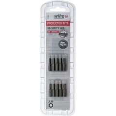 Wiha - 4mm Hex Screwdriver Bit - 1/4" Drive, 1" OAL - Caliber Tooling