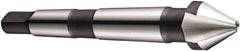 DORMER - 3 Flute 60° High Speed Steel Countersink - Bright Finish, 90mm OAL, Single End, Morse Taper Shank, Right Hand Cut - Caliber Tooling