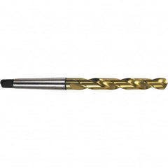 Guhring - 31/64", 1MT 118° Point High Speed Steel Taper Shank Drill Bit - Caliber Tooling