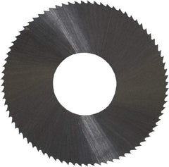 Controx - 1" Diam x 0.01" Blade Thickness x 3/8" Arbor Hole Diam, 80 Tooth Slitting and Slotting Saw - Arbor Connection, Right Hand, Uncoated, High Speed Steel, Concave Ground - Caliber Tooling