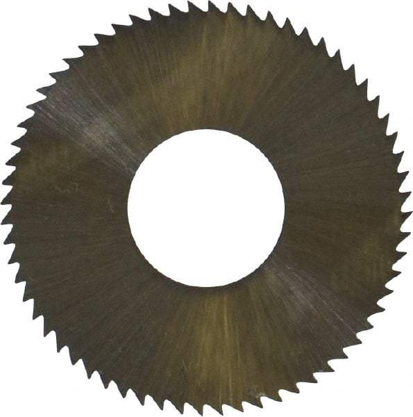 Controx - 1" Diam x 0.014" Blade Thickness x 3/8" Arbor Hole Diam, 64 Tooth Slitting and Slotting Saw - Arbor Connection, Right Hand, Uncoated, High Speed Steel, Concave Ground - Caliber Tooling