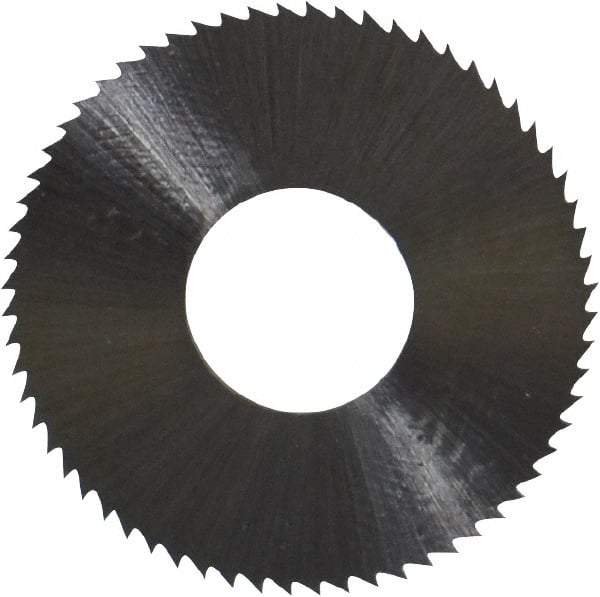 Controx - 1" Diam x 0.025" Blade Thickness x 3/8" Arbor Hole Diam, 64 Tooth Slitting & Slotting Saw - Arbor Connection, Right Hand, Uncoated, M2 High Speed Steel, Concave Ground - Caliber Tooling