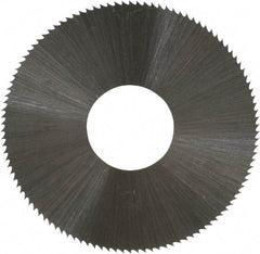 Controx - 1-1/2" Diam x 0.012" Blade Thickness x 1/2" Arbor Hole Diam, 110 Tooth Slitting and Slotting Saw - Arbor Connection, Right Hand, Uncoated, High Speed Steel, Concave Ground - Caliber Tooling