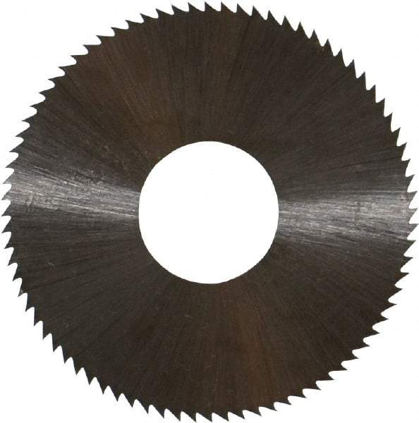 Controx - 1-1/2" Diam x 0.014" Blade Thickness x 1/2" Arbor Hole Diam, 80 Tooth Slitting and Slotting Saw - Arbor Connection, Right Hand, Uncoated, High Speed Steel, Concave Ground - Caliber Tooling