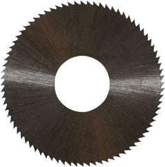 Controx - 1-1/2" Diam x 0.014" Blade Thickness x 1/2" Arbor Hole Diam, 80 Tooth Slitting and Slotting Saw - Arbor Connection, Right Hand, Uncoated, High Speed Steel, Concave Ground - Caliber Tooling