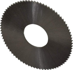 Controx - 1-1/2" Diam x 0.025" Blade Thickness x 1/2" Arbor Hole Diam, 80 Tooth Slitting & Slotting Saw - Arbor Connection, Right Hand, Uncoated, M2 High Speed Steel, Concave Ground - Caliber Tooling