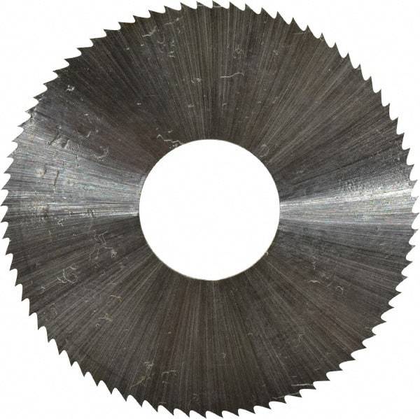 Controx - 1-1/2" Diam x 0.0313" Blade Thickness x 1/2" Arbor Hole Diam, 80 Tooth Slitting & Slotting Saw - Arbor Connection, Right Hand, Uncoated, M2 High Speed Steel, Concave Ground - Caliber Tooling