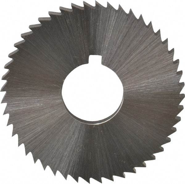 Controx - 1-1/2" Diam x 1/8" Blade Thickness x 1/2" Arbor Hole Diam, 48 Tooth Slitting and Slotting Saw - Arbor Connection, Right Hand, Uncoated, Cobalt, Concave Ground, Contains Keyway - Caliber Tooling