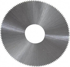 Controx - 1-3/4" Diam x 0.01" Blade Thickness x 1/2" Arbor Hole Diam, 120 Tooth Slitting and Slotting Saw - Arbor Connection, Right Hand, Uncoated, High Speed Steel, Concave Ground - Caliber Tooling