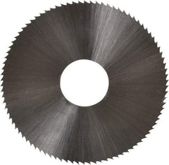 Controx - 1-3/4" Diam x 0.025" Blade Thickness x 1/2" Arbor Hole Diam, 90 Tooth Slitting & Slotting Saw - Arbor Connection, Right Hand, Uncoated, M2 High Speed Steel, Concave Ground - Caliber Tooling