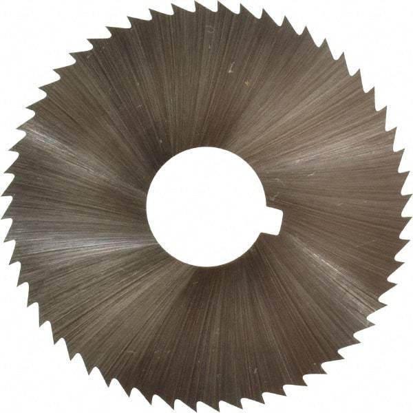 Controx - 1-3/4" Diam x 0.0469" Blade Thickness x 1/2" Arbor Hole Diam, 56 Tooth Slitting and Slotting Saw - Arbor Connection, Right Hand, Uncoated, Cobalt, Concave Ground, Contains Keyway - Caliber Tooling