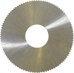 Controx - 2" Diam x 0.025" Blade Thickness x 5/8" Arbor Hole Diam, 100 Tooth Slitting & Slotting Saw - Arbor Connection, Right Hand, Uncoated, M2 High Speed Steel, Concave Ground - Caliber Tooling