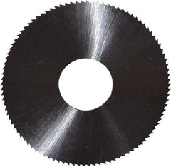 Controx - 2" Diam x 0.0313" Blade Thickness x 5/8" Arbor Hole Diam, 100 Tooth Slitting & Slotting Saw - Arbor Connection, Right Hand, Uncoated, M2 High Speed Steel, Concave Ground - Caliber Tooling