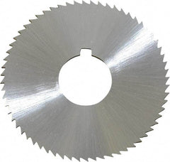 Controx - 2" Diam x 0.0469" Blade Thickness x 5/8" Arbor Hole Diam, 64 Tooth Slitting and Slotting Saw - Arbor Connection, Right Hand, Uncoated, Cobalt, Concave Ground, Contains Keyway - Caliber Tooling