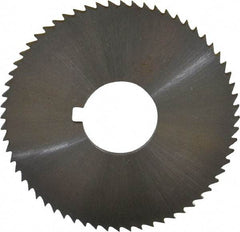 Controx - 2" Diam x 0.0781" Blade Thickness x 5/8" Arbor Hole Diam, 64 Tooth Slitting and Slotting Saw - Arbor Connection, Right Hand, Uncoated, Cobalt, Concave Ground, Contains Keyway - Caliber Tooling