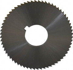 Controx - 2" Diam x 0.0938" Blade Thickness x 5/8" Arbor Hole Diam, 64 Tooth Slitting and Slotting Saw - Arbor Connection, Right Hand, Uncoated, Cobalt, Concave Ground, Contains Keyway - Caliber Tooling