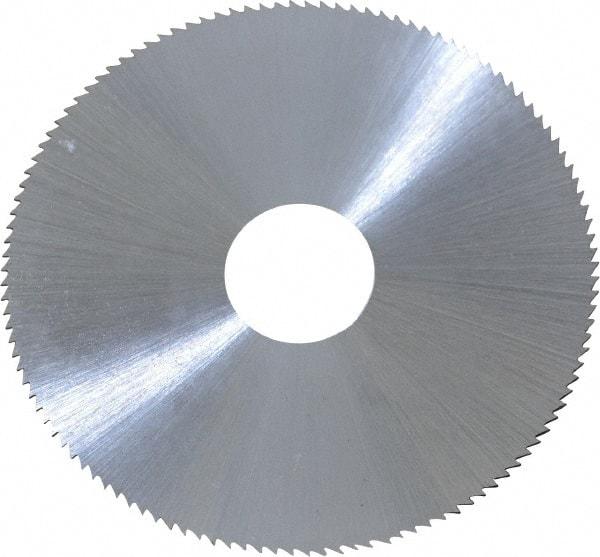 Controx - 2-1/2" Diam x 0.025" Blade Thickness x 5/8" Arbor Hole Diam, 120 Tooth Slitting & Slotting Saw - Arbor Connection, Right Hand, Uncoated, M2 High Speed Steel, Concave Ground - Caliber Tooling