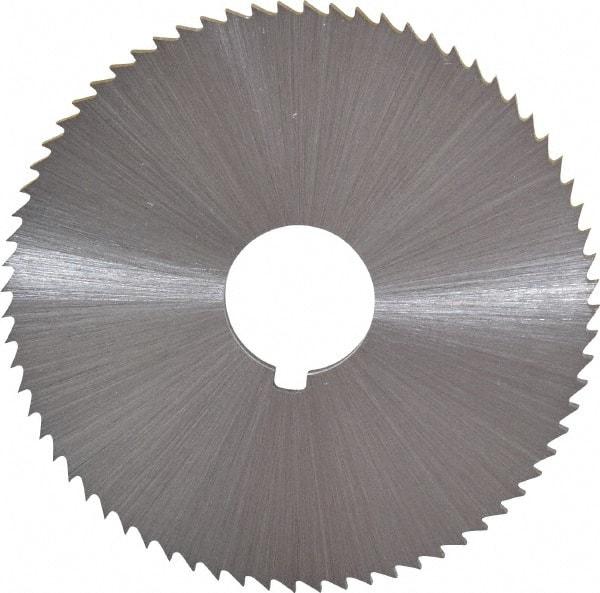 Controx - 2-1/2" Diam x 0.0938" Blade Thickness x 5/8" Arbor Hole Diam, 72 Tooth Slitting and Slotting Saw - Arbor Connection, Right Hand, Uncoated, Cobalt, Concave Ground, Contains Keyway - Caliber Tooling