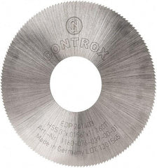 Controx - 3" Diam x 0.0156" Blade Thickness x 1" Arbor Hole Diam, 160 Tooth Slitting and Slotting Saw - Arbor Connection, Right Hand, Uncoated, High Speed Steel, Concave Ground - Caliber Tooling