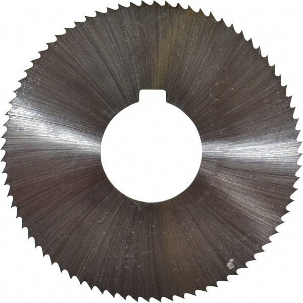 Controx - 3" Diam x 1/16" Blade Thickness x 1" Arbor Hole Diam, 80 Tooth Slitting and Slotting Saw - Arbor Connection, Right Hand, Uncoated, Cobalt, Concave Ground, Contains Keyway - Caliber Tooling