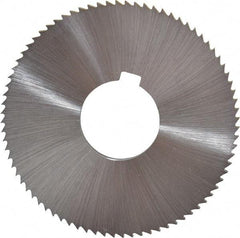 Controx - 3" Diam x 1/8" Blade Thickness x 1" Arbor Hole Diam, 80 Tooth Slitting and Slotting Saw - Arbor Connection, Right Hand, Uncoated, Cobalt, Concave Ground, Contains Keyway - Caliber Tooling