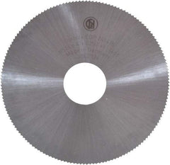 Controx - 4" Diam x 0.025" Blade Thickness x 1" Arbor Hole Diam, 160 Tooth Slitting and Slotting Saw - Arbor Connection, Right Hand, Uncoated, Cobalt, Concave Ground - Caliber Tooling