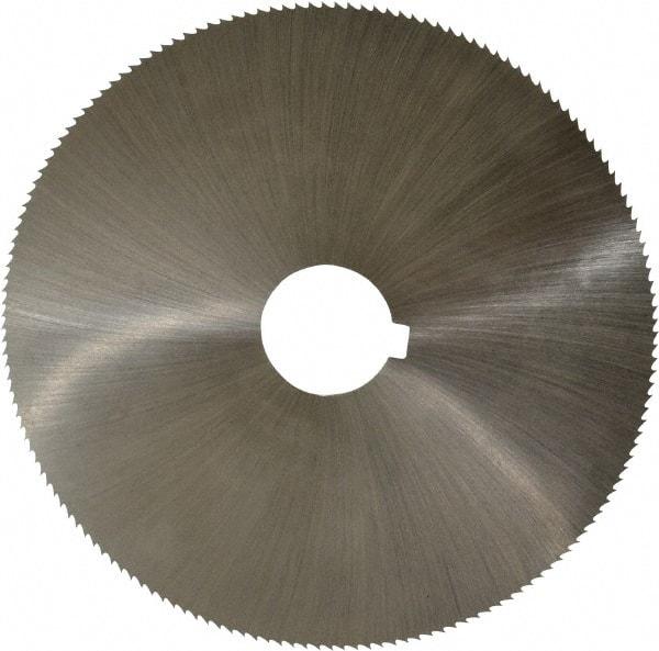 Controx - 5" Diam x 0.0469" Blade Thickness x 1" Arbor Hole Diam, 160 Tooth Slitting and Slotting Saw - Arbor Connection, Right Hand, Uncoated, Cobalt, Concave Ground, Contains Keyway - Caliber Tooling