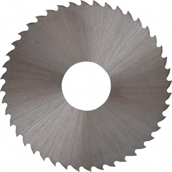 Controx - 1-3/4" Diam x 0.02" Blade Thickness x 1/2" Arbor Hole Diam, 44 Tooth Slitting and Slotting Saw - Arbor Connection, Right Hand, Uncoated, High Speed Steel, 15° Rake, Concave Ground - Caliber Tooling