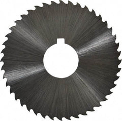 Controx - 1-3/4" Diam x 0.04" Blade Thickness x 1/2" Arbor Hole Diam, 44 Tooth Slitting and Slotting Saw - Arbor Connection, Right Hand, Uncoated, Cobalt, 15° Rake, Concave Ground, Contains Keyway - Caliber Tooling