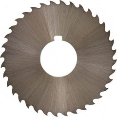 Controx - 2" Diam x 1/16" Blade Thickness x 5/8" Arbor Hole Diam, 36 Tooth Slitting and Slotting Saw - Arbor Connection, Right Hand, Uncoated, Cobalt, 15° Rake, Concave Ground, Contains Keyway - Caliber Tooling