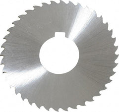 Controx - 3" Diam x 1/16" Blade Thickness x 1" Arbor Hole Diam, 40 Tooth Slitting and Slotting Saw - Arbor Connection, Right Hand, Uncoated, Cobalt, 15° Rake, Concave Ground, Contains Keyway - Caliber Tooling