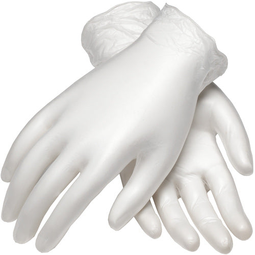 ‎64-V2000PF/XL Disposable Gloves - Ambi-Dex Disposable Vinyl - Industrial Grade - Clear - PF - 4 mil - Exact Industrial Supply