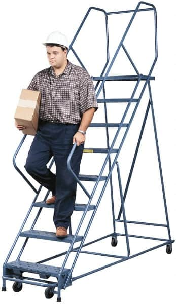 Gillis - 6.66' High 300 Lb Capacity 5 Step Rolling Ladder - Caliber Tooling