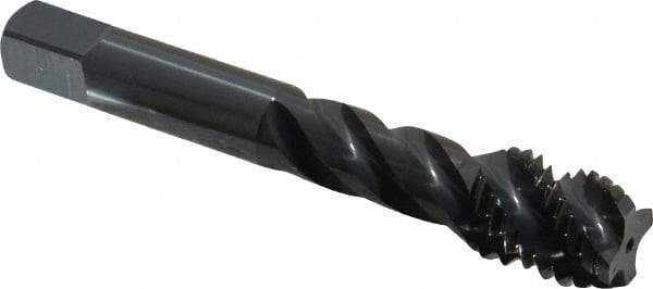 OSG - 5/8-11 UNC 4 Flute 2B Modified Bottoming Spiral Flute Tap - Vanadium High Speed Steel, Oxide Finish, 3-13/16" OAL, Right Hand Flute, Right Hand Thread, H5, Series 290 - Exact Industrial Supply